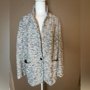 LOFT Plus Textured Knit Cardigan | Open Front Cozy Jacket Sweater. Size 18